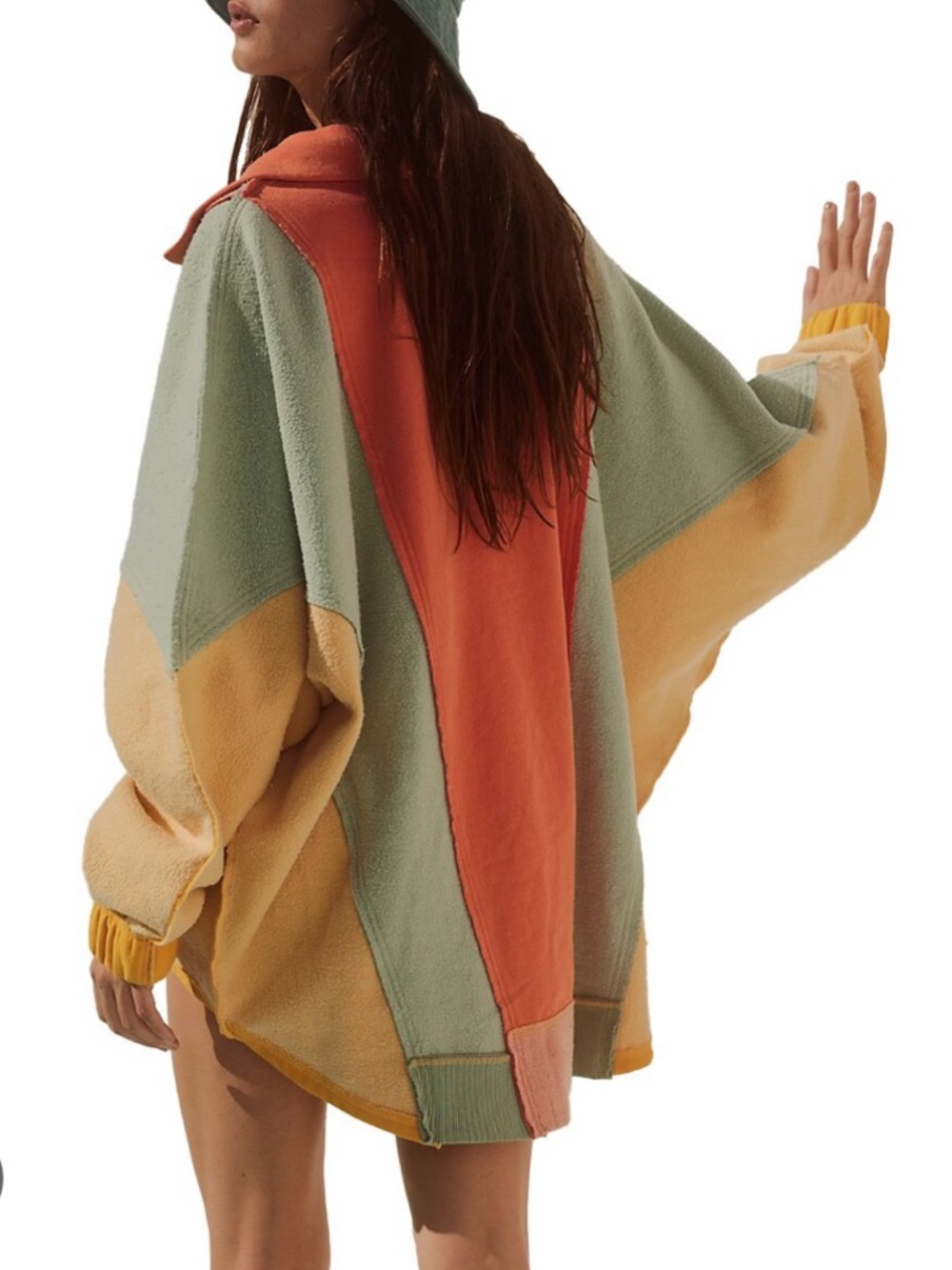 Free People Sidewalk colorblock Sweatshirt in Sunrise combo - Picture 4 of 11